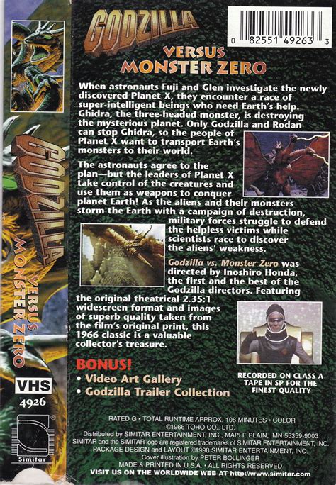 GODZILLA VS MONSTER ZERO | Godzilla, Godzilla vs, Movie monsters