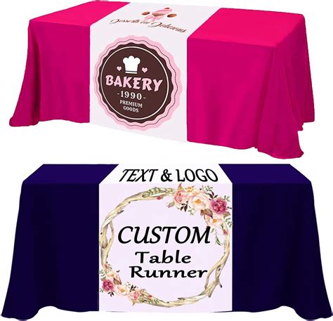 Custom Table Runner, Customize Tablecloths with Business Logos or Your ...