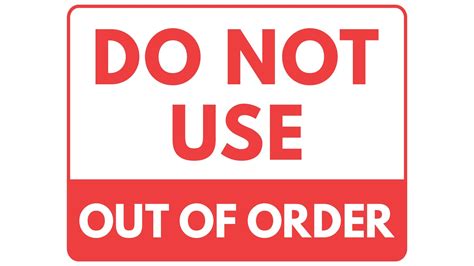 Free Printable Out Of Order Sign Templates [PDF, Word] Restroom