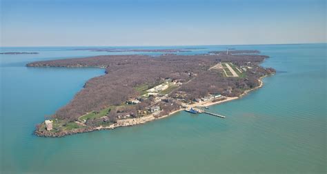 South Bass Island in Lake Erie with the village of Put-in-Bay from a ...