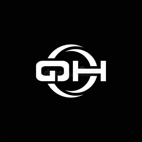 QH Logo Monogram Design Template Stock Vector - Illustration of black ...