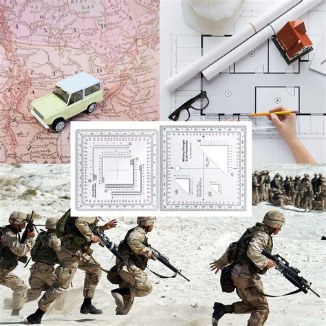 Topographical Map Scale Set Utm Mgrs Military Map Protractor Coordinate ...