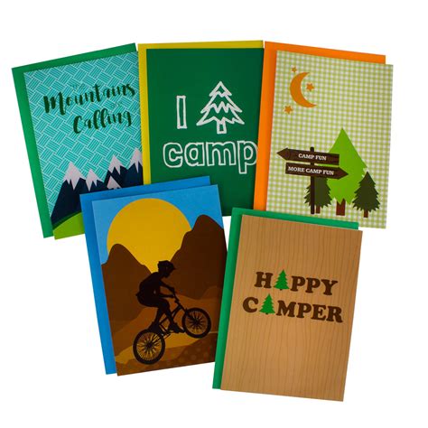 Summer Camp Greeting Card 5 Packs for Boys, Girls, and Parents