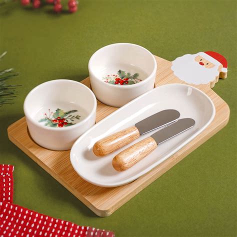 Santa Serving Platter Set Of 6 Online - Premium Platter | Nestasia