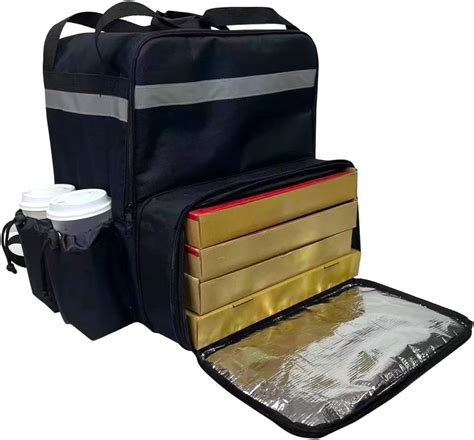 Expandable Food Delivery Backpack with 4 Cup Holders, Insulated Pizza ...