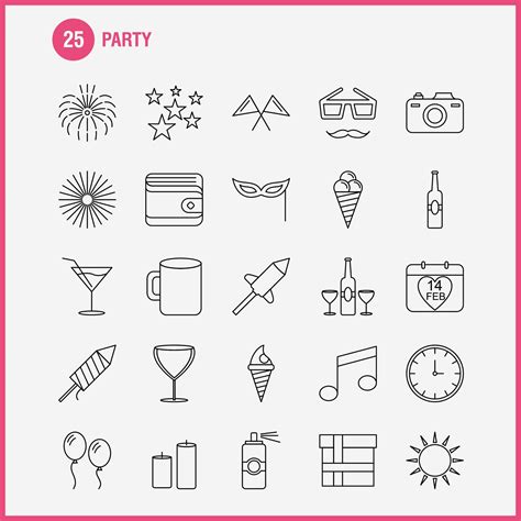 Party Line Icon for Web Print and Mobile UXUI Kit Such as Calendar ...