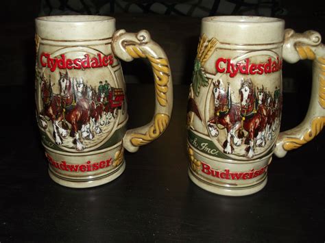 Budweiser Collectible beer steins. | Beer steins, Beer mugs, Beer