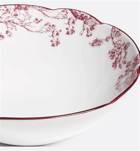 Cereal Bowl Burgundy Toile de Jouy | DIOR