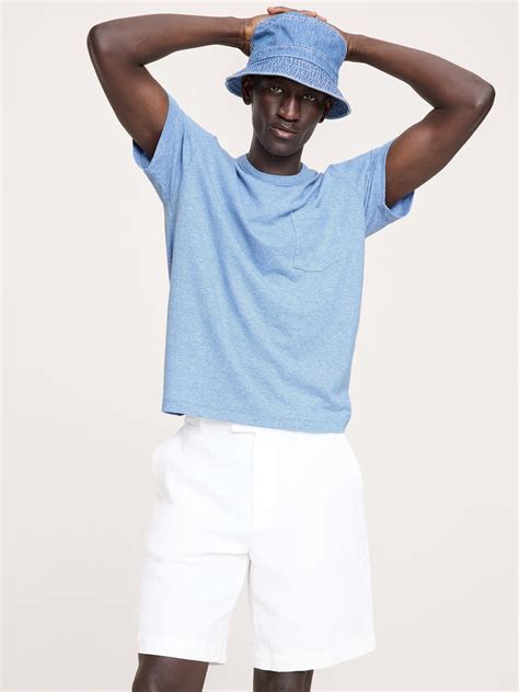 Boxy Linen-Cotton T-Shirt | Banana Republic