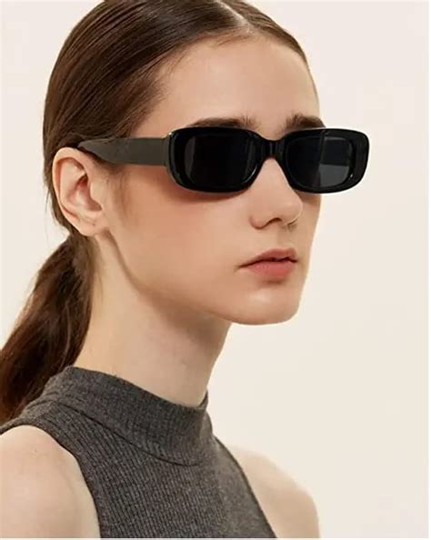 Buy ARZONAI Rectangle Sunglasses Combo of 2 Pcs for Women Retro Fashion ...