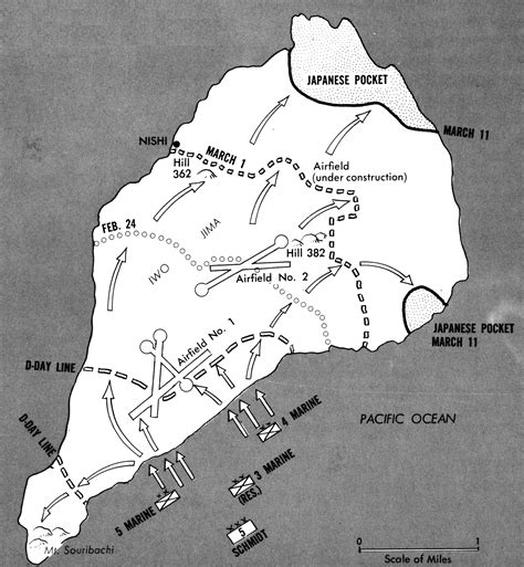 Battle Of Iwo Jima Map