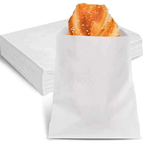 Amazon.com: Shindel 100PCS Paper Sandwich Bags, White Snack Bags Wax ...