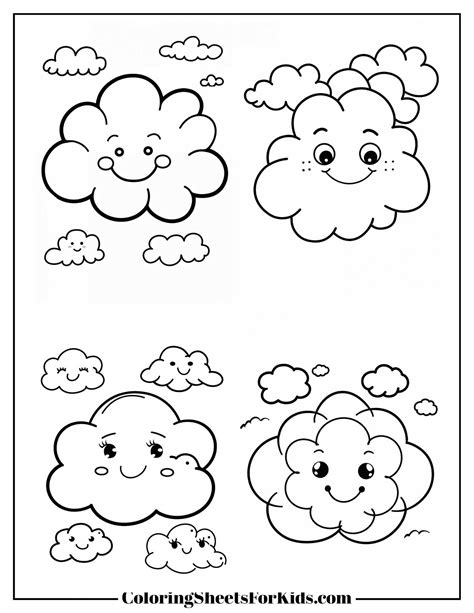 Clouds Coloring Pages (Free Printable Downloads) - Coloring Sheets For Kids