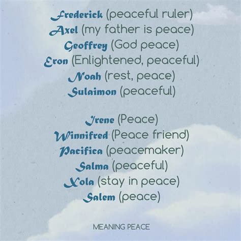 Baby Girl Names Meaning Peace at Miranda Ramirez blog