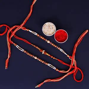 Set of 3 Rakhis - Pairs of 3 Rakhi | Order 3 Rakhis Set | Rakhibazaar.com