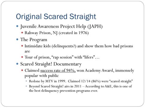 Image result for Scared Straight Program for Kids