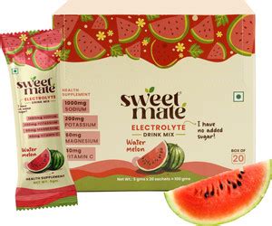 Sweetmate Sugar-Free Watermelon Electrolyte Mix | Stevia | 10x ...