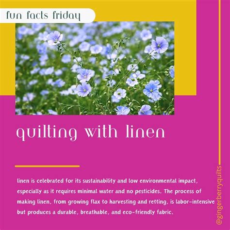 Fun Facts Friday!! Quilting with Linen. – Gingerberry Quilts