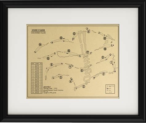 Snee Farm Country Club Outline (Print) – GolfBlueprints