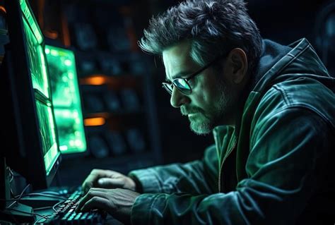 Man Looking at Computer Greenscreen 的图像结果