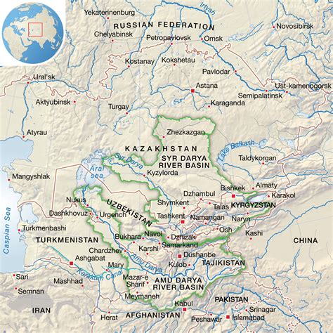 Central Asia - Aral Sea and surrounding area