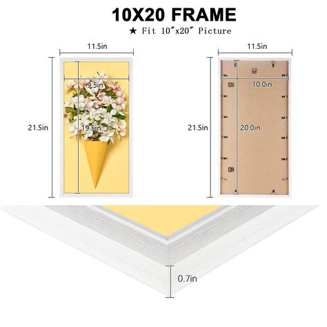 Snapklik.com : 10x20 Picture Frame, White Poster Frame, Home Decor ...
