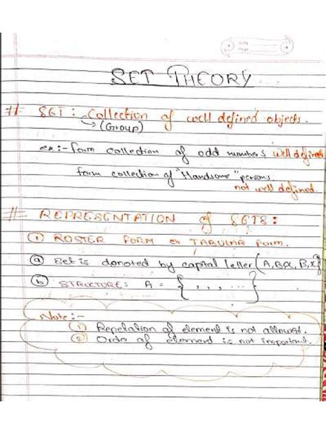 Image result for Set Theory Notes