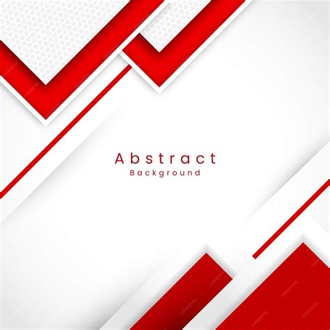 Premium Vector | Red and white square line geometric background