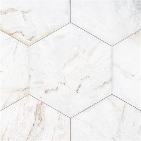 Bianco Orion Polished Marble Hexagon Tile | Floor and Decor