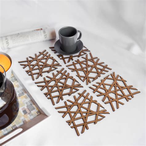 Rustic Aesthetic Tea Coaster Collection - Hardboard coasters – Wood ...