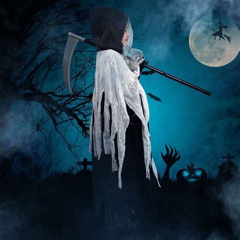 YoleShy Girls Grim Reaper Costume Kids Reaper Costume for Girls, Reaper ...