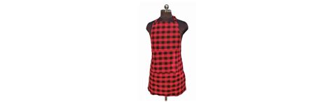 Buy GLUN Waterproof Full Size Unisex Kitchen Checkered Apron with 2 Big ...