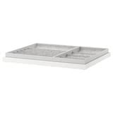 KOMPLEMENT pull-out tray with insert, white, 75x58 cm (291/2x227/8") - IKEA