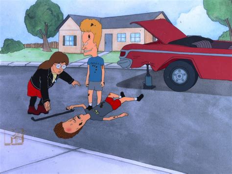 Beavis and Butt-Head - Daria about to change the wheel - 4-layer Produ ...