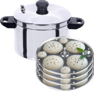 USHA SHRIRAM (16 Medium & 16 Button Idlis)Stainless Steel Cooker ...