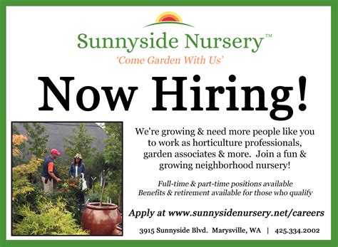 Plant Nursery Hiring at Ruth Flaherty blog