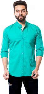 Moudlin Men Solid Casual Light Green Shirt - Buy Moudlin Men Solid ...
