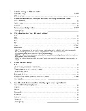Fillable Online ncbi nlm nih Study Selection Form. Behavioral Health ...