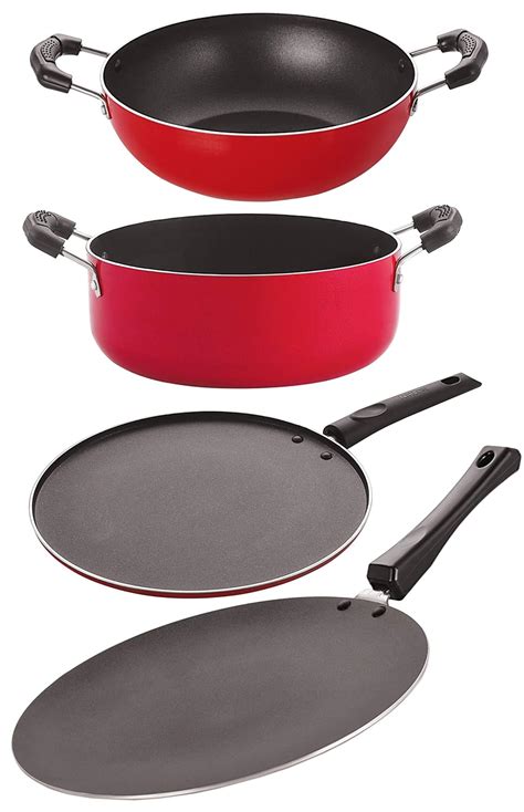 Buy NIRLON Kitchen Non Stick Cookware Combo Concave Roti Tawa/Kadhai ...
