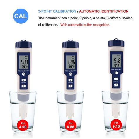 5 in 1 TDS/EC/PH/Salinity/Temperature Meter Multi-functional water ...