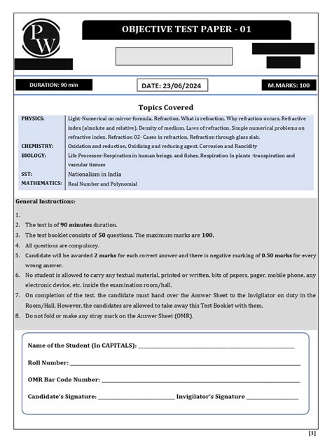 Image result for Objective Question Paper