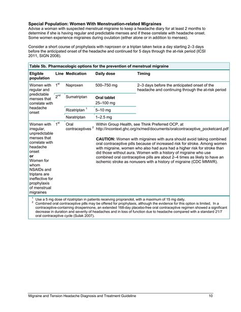 Migraine and headache diag guideline group health | PDF