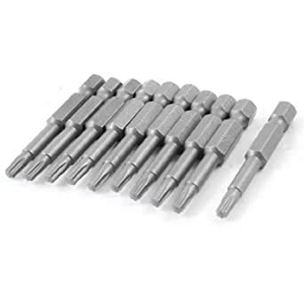 Alcoa Prime10 Pcs Magnetic 4mm Tip T15 6mm Hexagon Shank Metal Torx ...