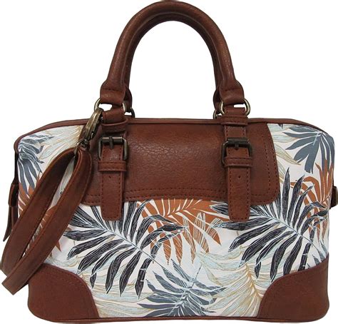 Amazon.com: Bueno of California Faux Printed Dome Satchel, Leaf ...