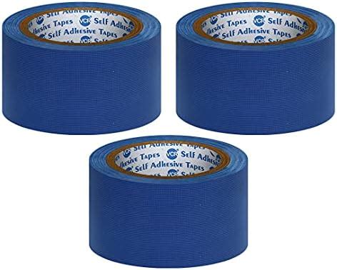 VCR Blue Duct Tape - 18 Meters in Length 48mm / 2" Width - 3 Rolls Per ...