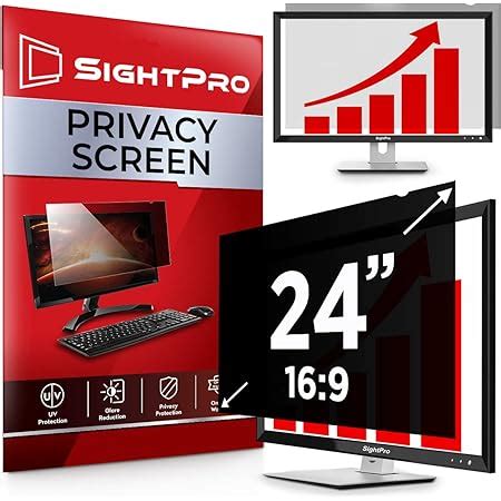 SightPro 24 Inch Computer Privacy Screen Filter for 16:9 Widescreen ...