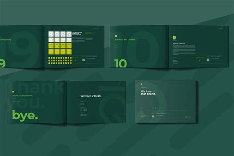 绿色时尚高端品牌VI手册设计模板 – 简单设计
