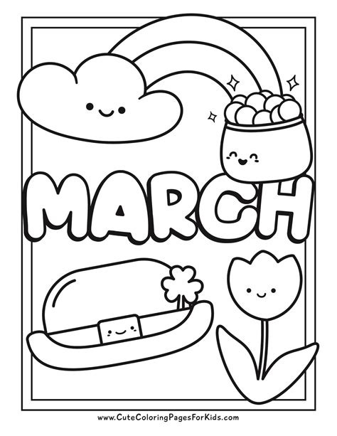 Cute March Coloring Pages