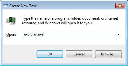Image result for Run New Task Explorer.exe