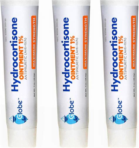 3 Pack Globe Hydrocortisone Maximum Strength Transparent Ointment 1 1 ...